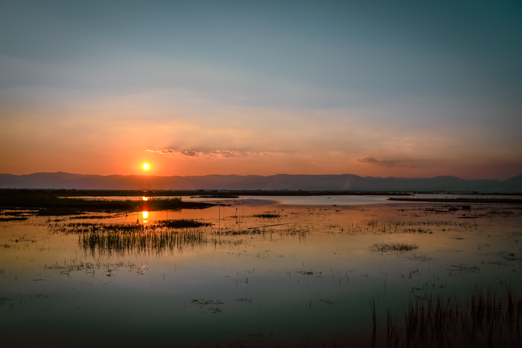 Myanmar Inle Lake Sunset