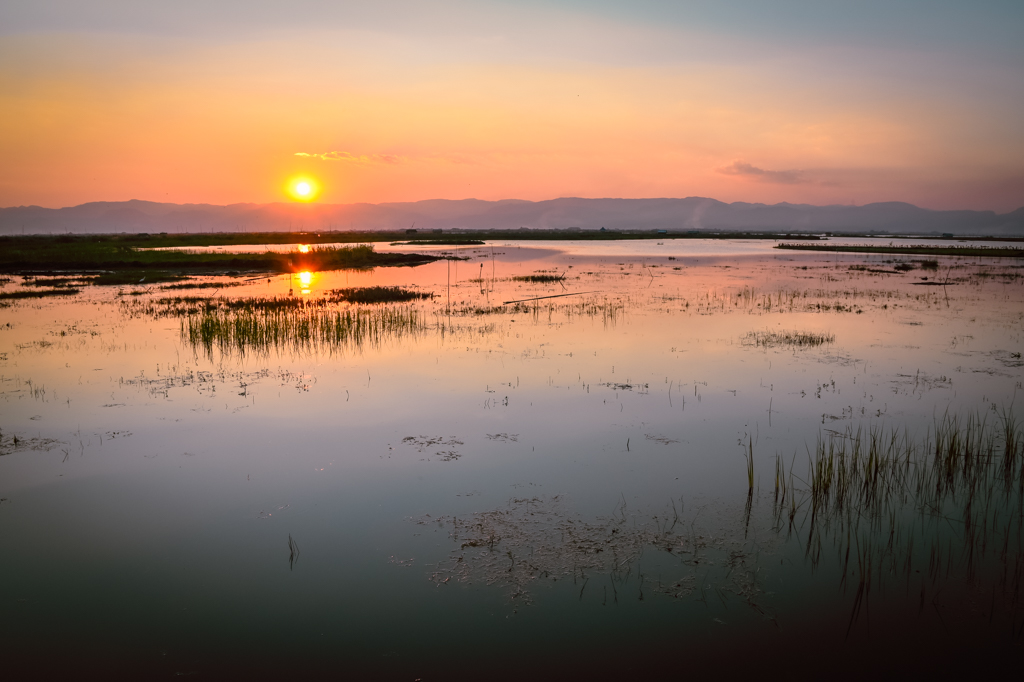 Myanmar Inle Lake Sunset