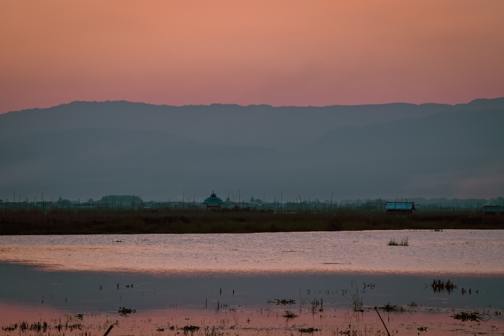 Myanmar Inle Lake Sunset