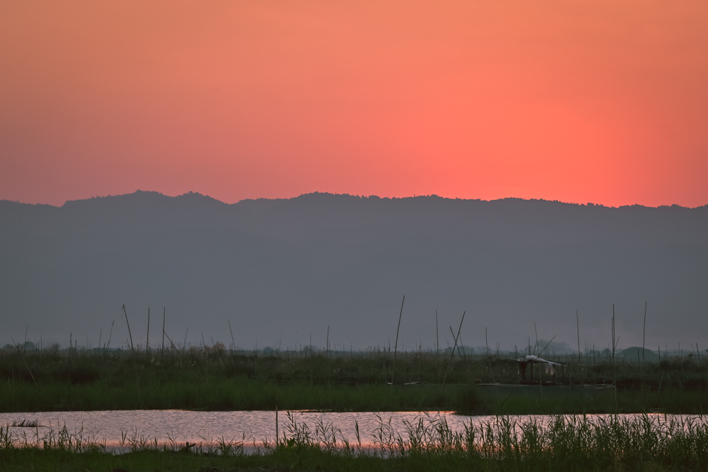 Myanmar Inle Lake Sunset