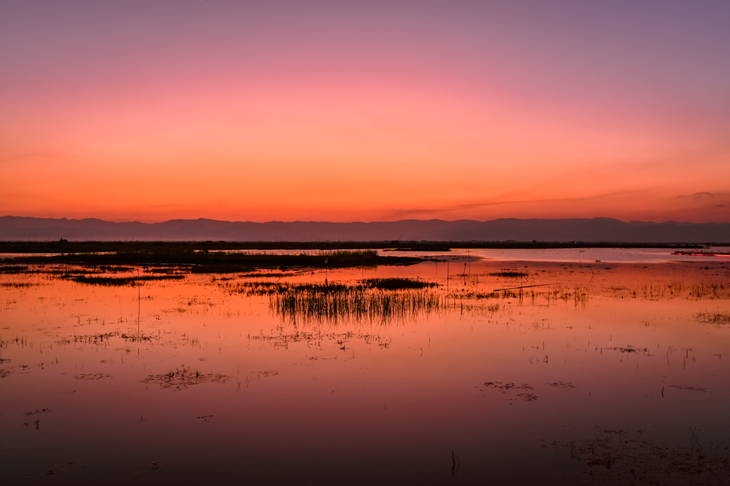 Myanmar Inle Lake Sunset